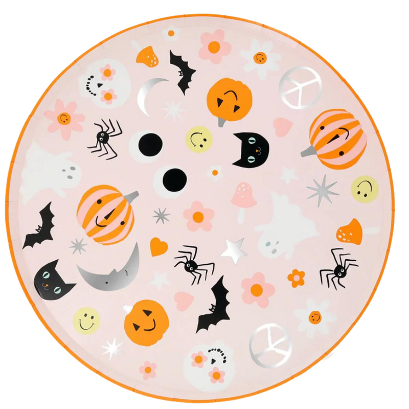 Groovy Halloween Icon Large Plate