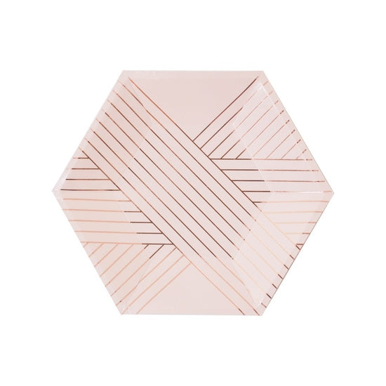 Pink Striped Small Plate