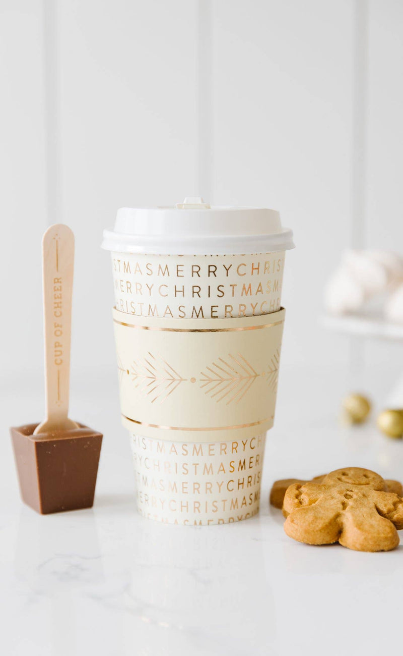 Gold Merry Christmas To Go Cups