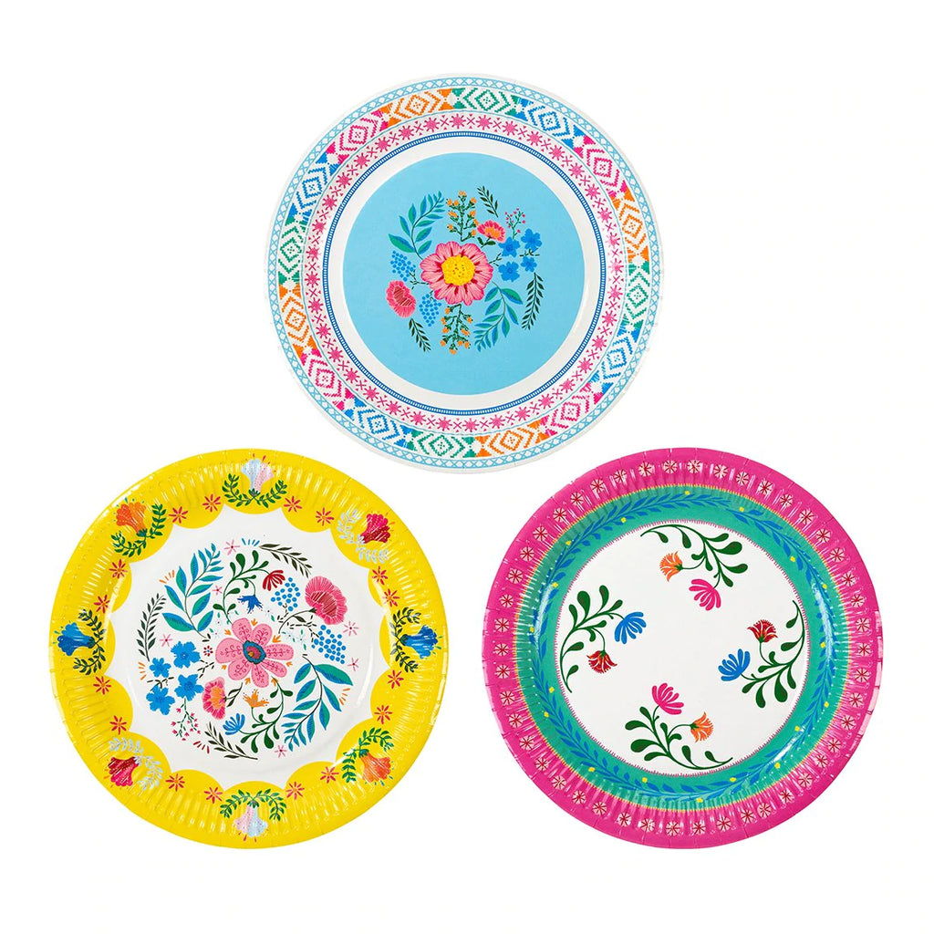 Bright Floral Paper Plates