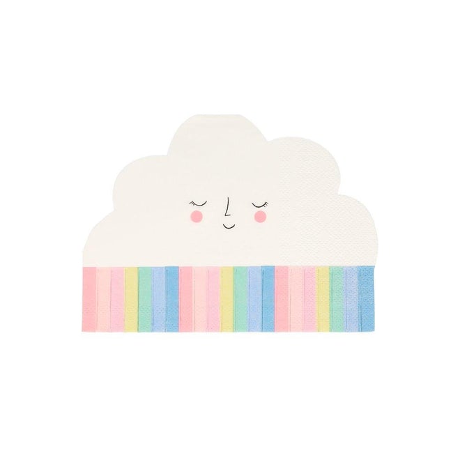 Rainbow Fringe Cloud Napkins- Meri Meri
