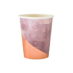 Light Purple and Rose Gold Watercolour Cups