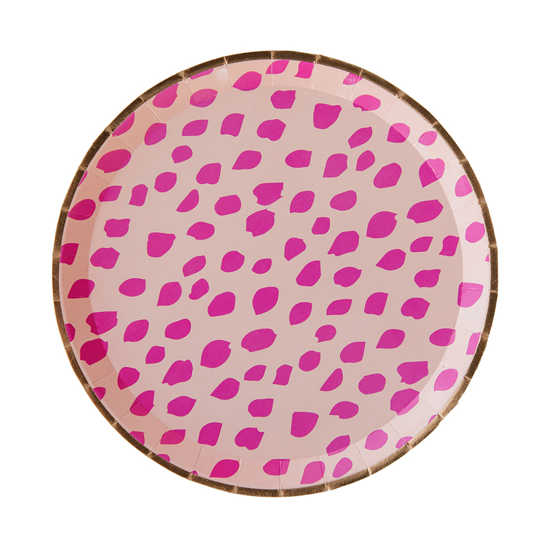 Pink Animal Print Dinner Plates