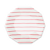 Candy Apple Frenchie Stripe Large Plates