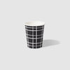 Black and White Gridline Cups