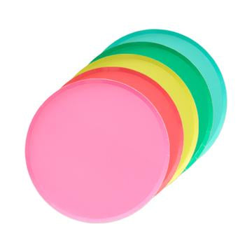 Large Plate-Neon Rainbow Set