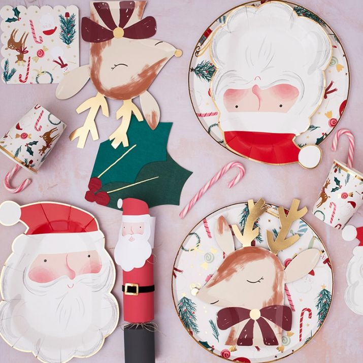 Jolly Santa Plates