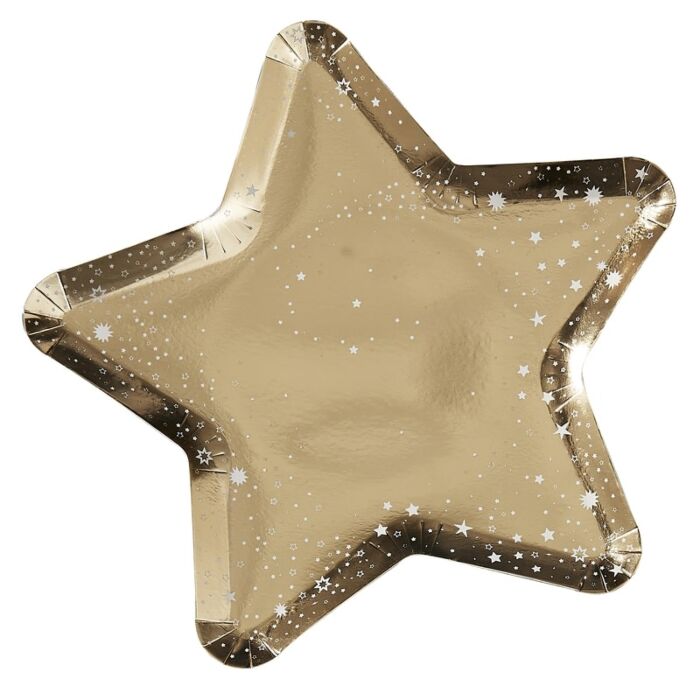 Gold Star Shaped Plate