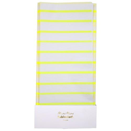 Yellow Stripe Paper Tablecloth