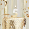Gold Ombre Number Candle